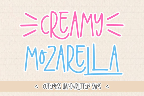 Creamy Mozarella: The Playful Display Font for Modern Creators